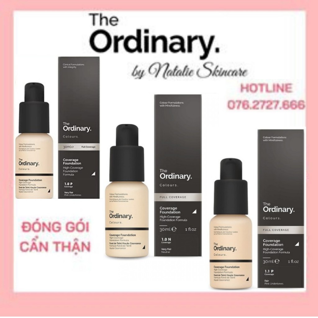[Các Màu] Kem Nền The Ordinary Coverage Foundation (30ml)