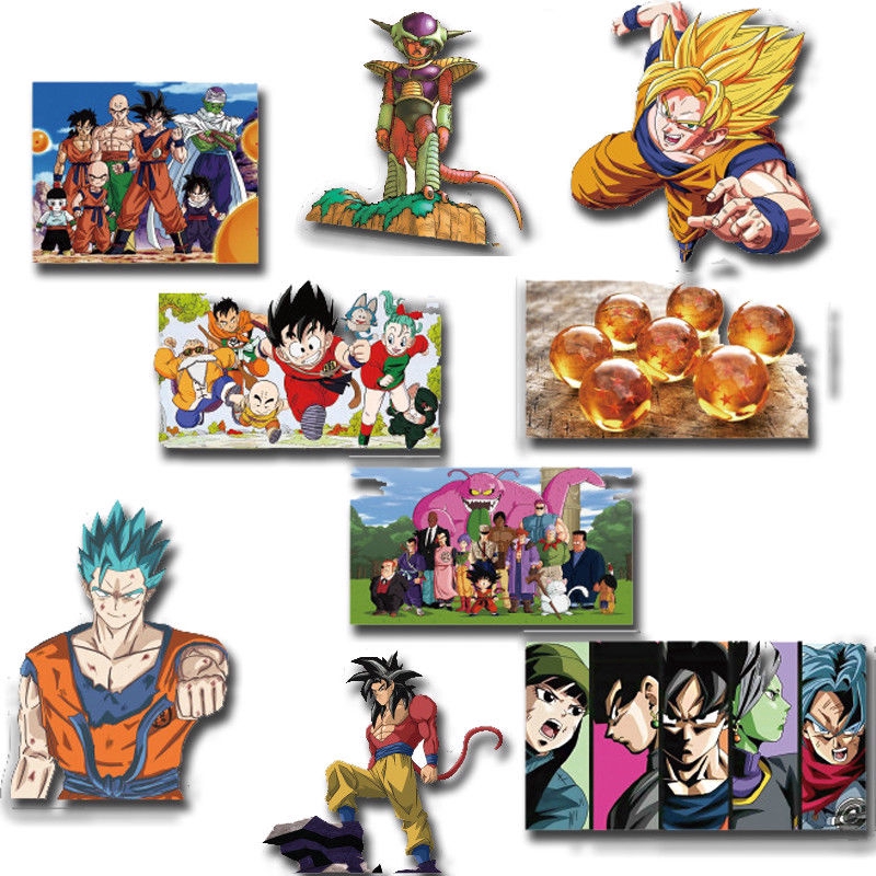 36/50 miếng sticker các nhân vật trong truyện Dragon Ball Z Super dùng dán trang trí