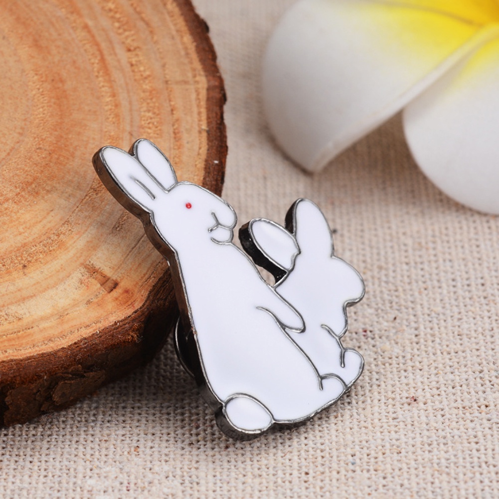 Trâm Cài Áo Hình Thỏ Trắng Vui Nhộn
