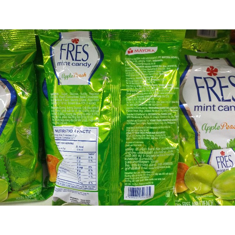 kẹo cứng fres mint candy vị táo đào 150g// mua 5 tặng 1