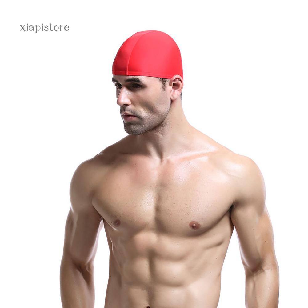 Mũ bơi co giãn chống nước unisex