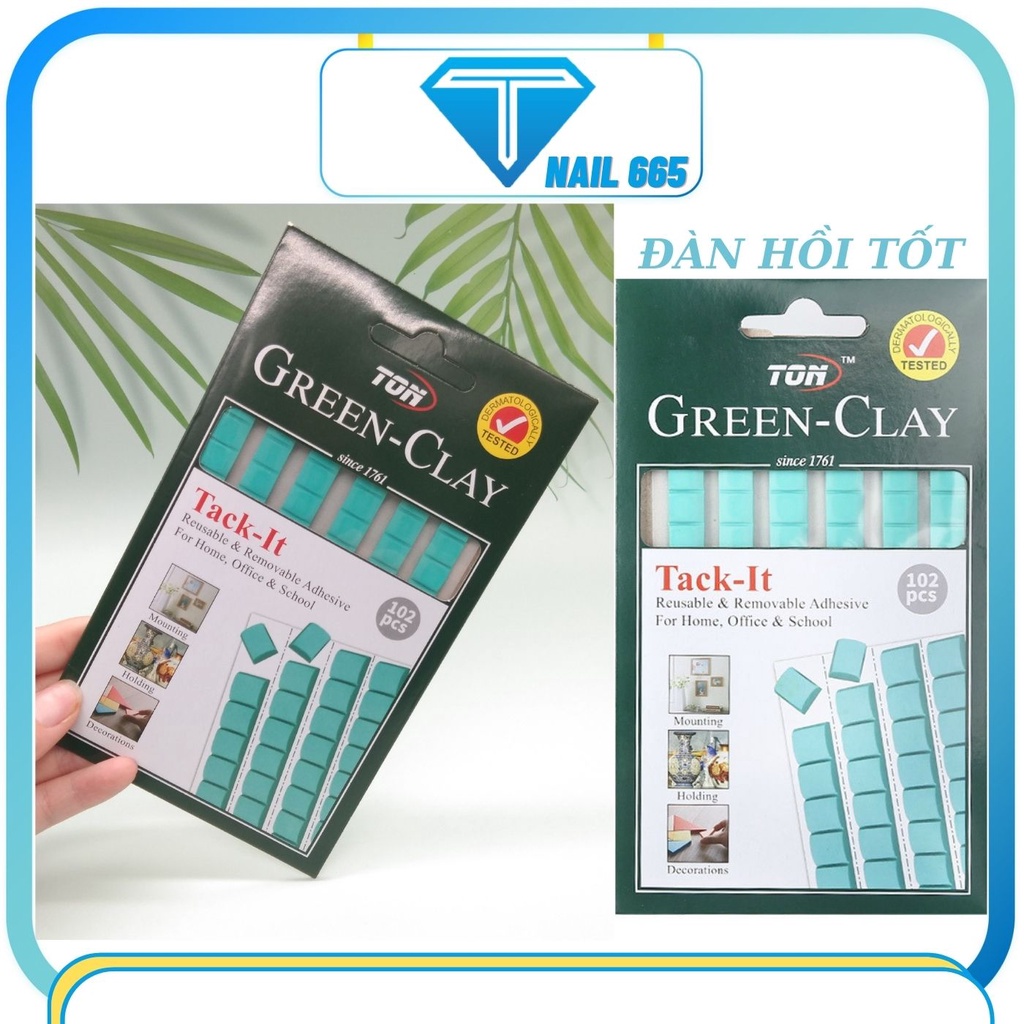 Keo đa năng gắn móng tay nail , Miếng keo cao su dán đế móng tập Vỉ 102 miếng
