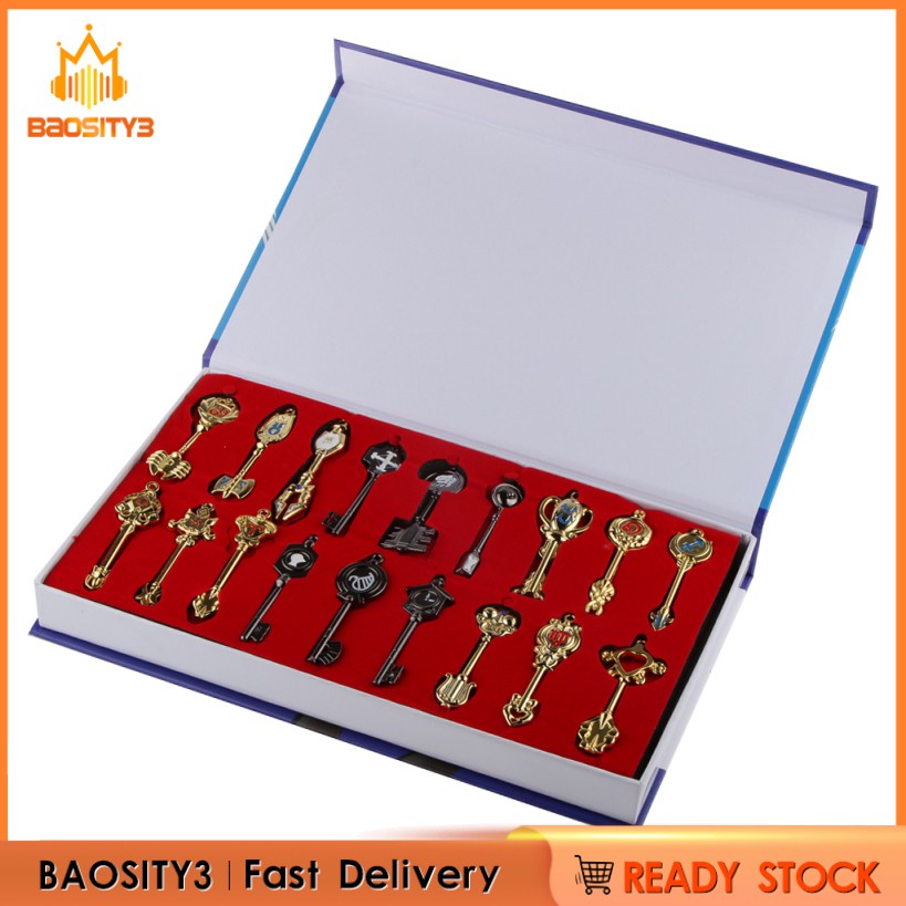 Bộ 18 mặt chìa khóa + 1 sợi dây chuyền phong cách truyện Fairy Tail