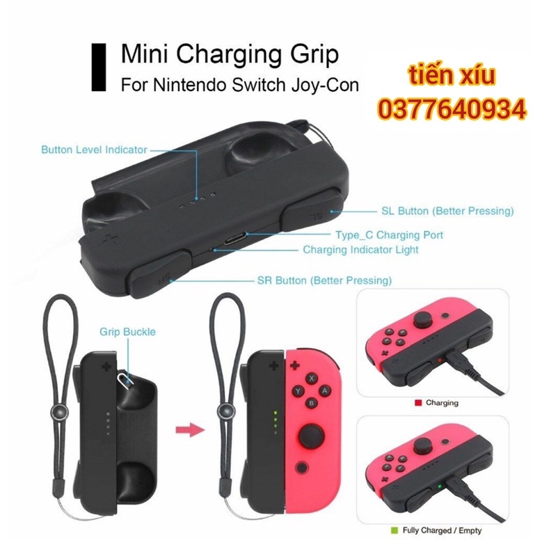 sạc mini charging grip cho Nintendo Switch joycon tay cầm joycon