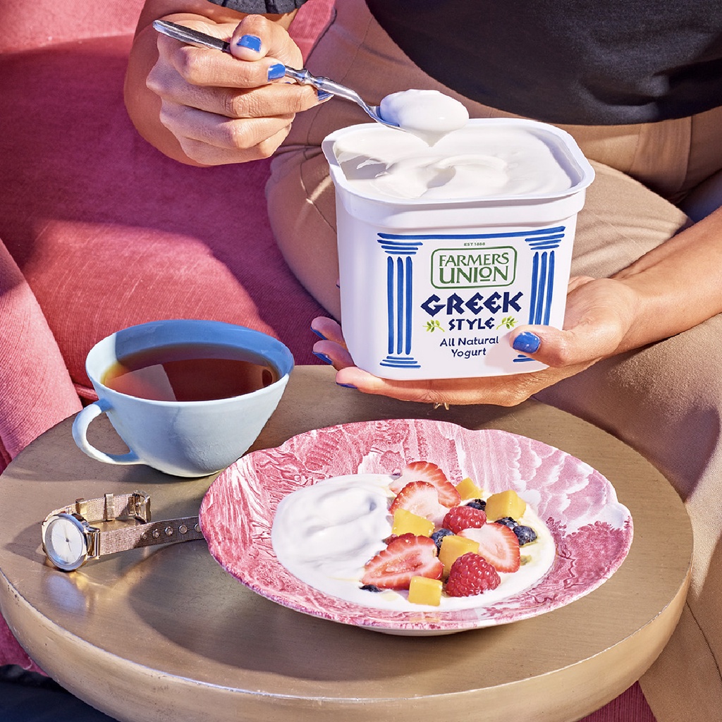 Sữa chua hy lạp vị tự nhiên nguyên chất Farmers Union Greek style all natural yogurt hũ 1kg đẹp da tốt cho sức khỏe