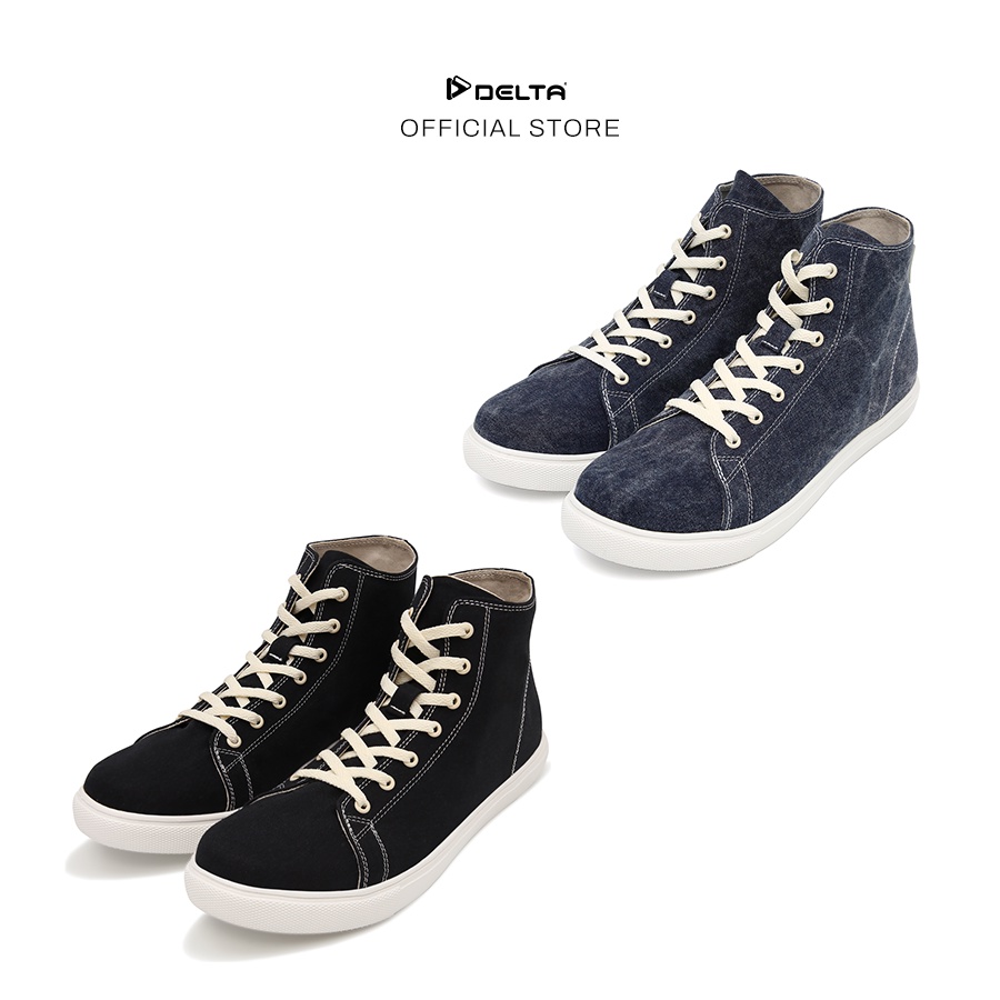 Giày lifestyle nữ cổ cao DELTA Canvas LS001W0 đế EVA mềm nhẹ, êm chân, phù hợp cho đi chơi, đi học