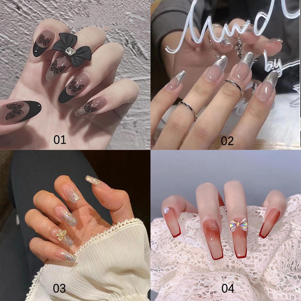 Hộp 24 Móng Tay Giả Thời Trang Cho Nữ