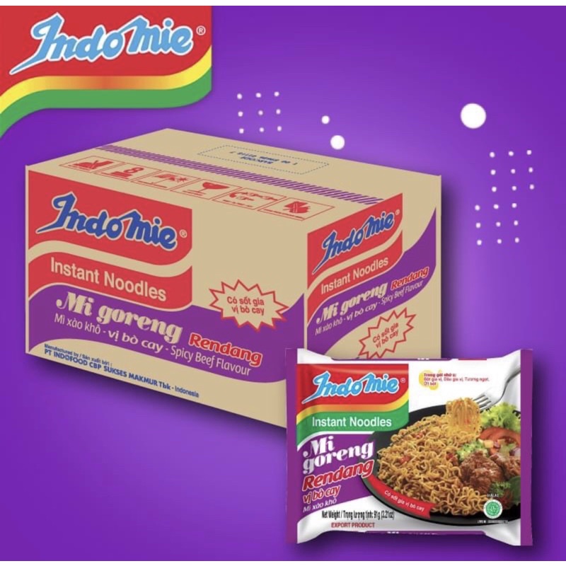 THÙNG 40 GÓI MÌ XÀO KHÔ INDOMIE SIU ĐỈNH - ĂN LÀ NGHIỀN | BigBuy360 - bigbuy360.vn