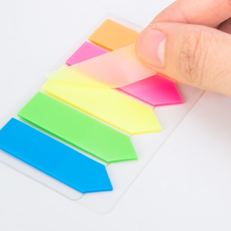 Giấy Đánh Dấu Trang Jinxln (nhựa neon) hay còn gọi là Giấy Sign here người sử dụng dễ dàng đánh dấu trang