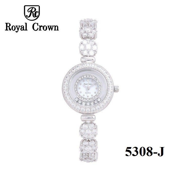 Bộ Sưu Tập Đồng Hồ Nữ Chính Hãng Royal Crown Dây Đá Vỏ Trắng 1514J/ 5308J/ 1516J