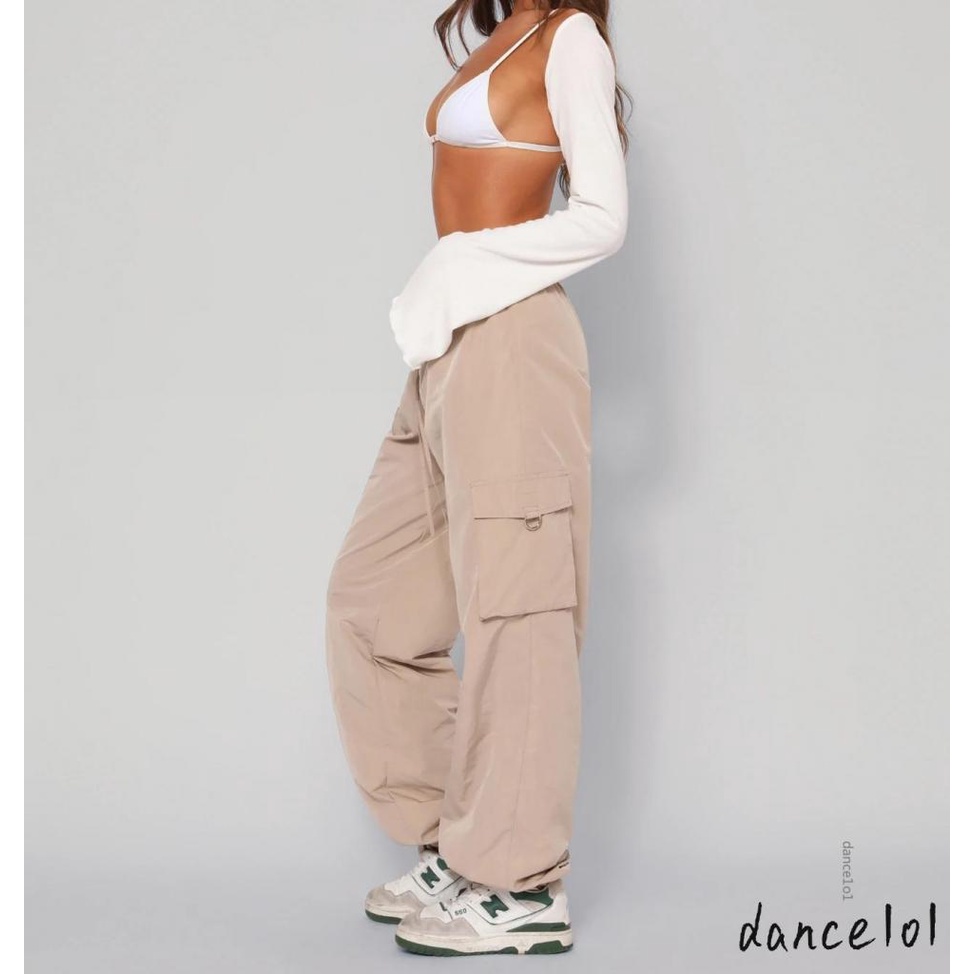 Quần Dài Ống Rộng Lưng Thun Rút Dây Màu Trơn Tùy Chỉnh 1O1 Cho Nữ