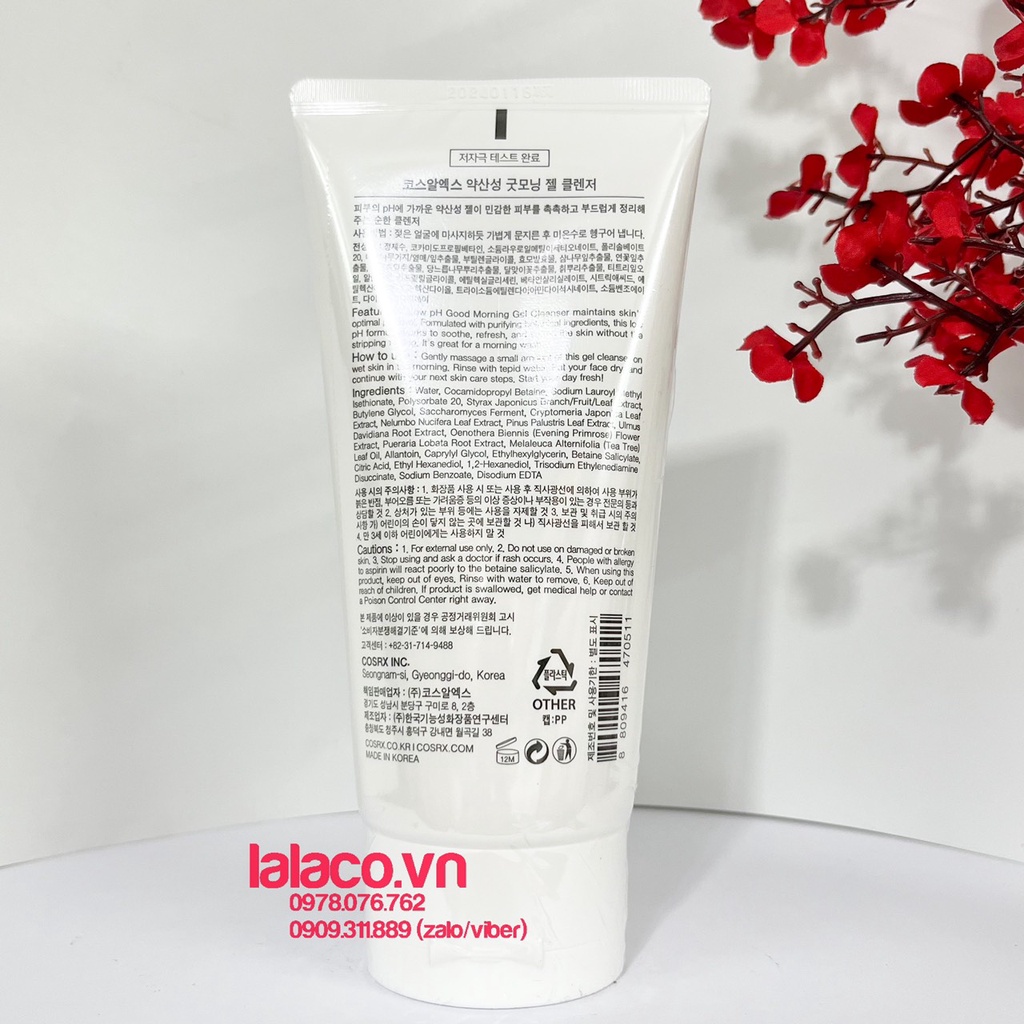 Sữa Rửa Mặt Cosrx Low Ph Good Morning Gel Cleanser 150ml