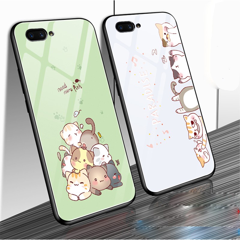 ỐP LƯNG OPPO A3S,OPPO A5 OPPO F9 A5S A7 A12 MẶT KÍNH CƯƠNG LỰC ĐẸP full ,(TẶNG KÍNH CƯỜNG LỰC)