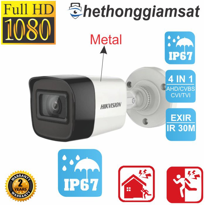 DS-2CE16D0T-ITF, CAMERA HIKVISION 2.0MP