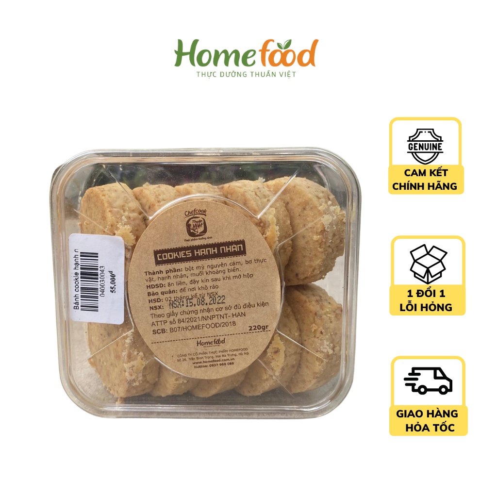 Bánh cookie hạnh nhân 200gr