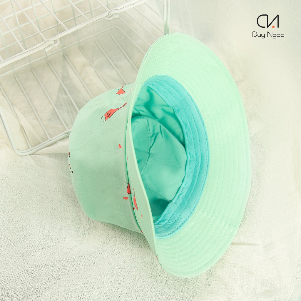 Nón Bucket In Vịt Duy Ngọc Cao Cấp, hàng chính hãng họa tiết ngộ nghĩnh - UNISEX (0659)