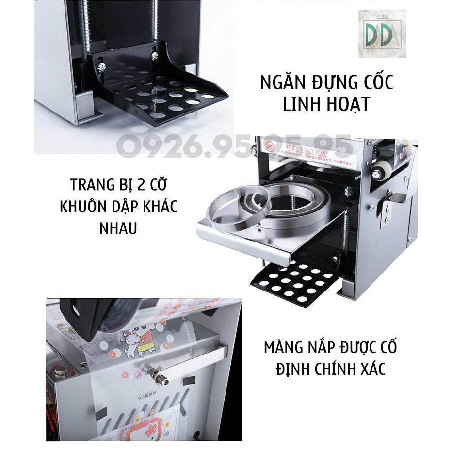 Máy dập nắp cốc bán tự động Verly WY-680 - Tự Động Cuốn Màng - Thiết Bị Máy Móc Pha Chế