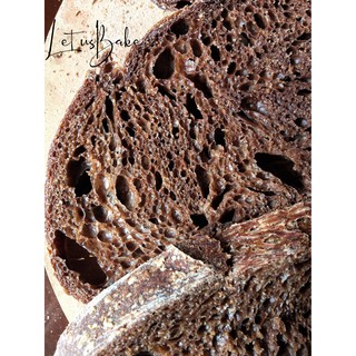 Cocoa Sourdough Bread 350g - Bánh Mì Chocolate Men Tự Nhiên Men Chua KHÔNG NGỌT