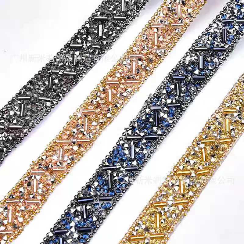 Cuộn Dây Đính Đá 1 Yard Rộng 1.5cm Dùng Trang Trí Đầm Cưới