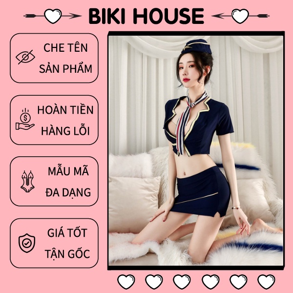 Cosplay cảnh sát biển cao cấp đáng yêu bộ đồ ngủ hóa trang nữ thủy thủ sexy gợi cảm BIKI HOUSE N723 - HCM - Giao Hỏa Tốc