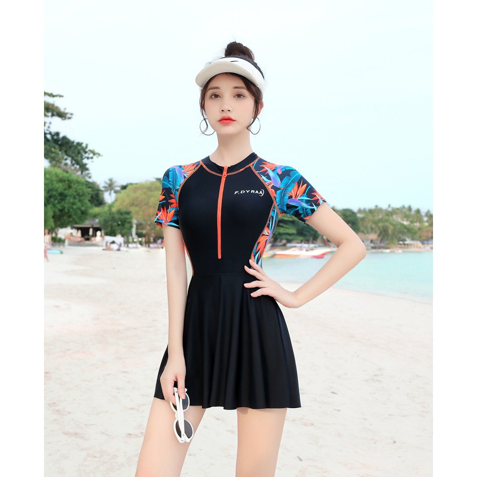 Đồ bơi bikini một mảnh kiểu váy cho nữ YYHC01 , có sẵn lót đùi và mút ngực