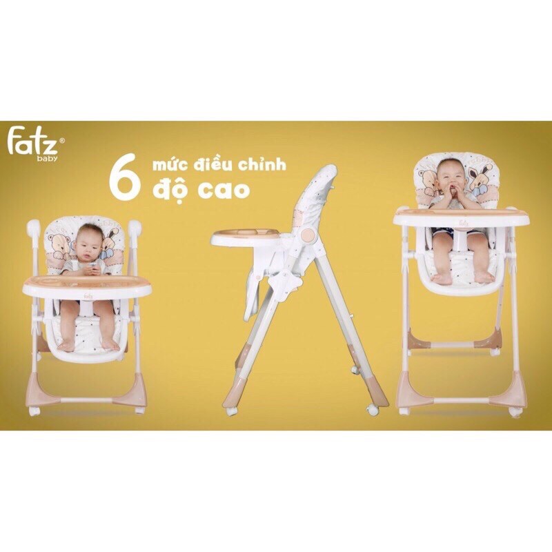 Ghế Cao Ăn Dặm Cho Bé Fatz baBy FB202B Hàn Quốc Cho Bé Từ 6 Tháng Đến 3 Tuổi- Tải Trọng 30kg