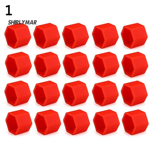 Set 20 Nắp Silicone Đậy Ốc Vít Bánh Xe Ô Tô 19mm
