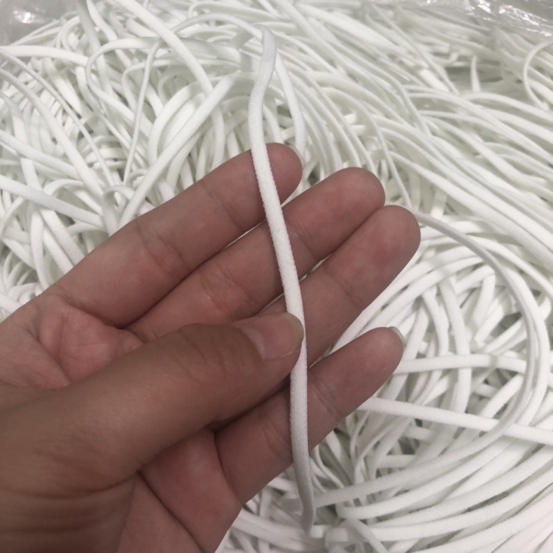 1m Dây Thun Dày Giãn Nhẹ 3 Màu Đen-Nâu-Trắng Hàng Công Ty