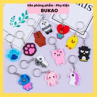 Z0372 Set 20 Móc Khóa Họat Hình Dễ Thương (không Trùng), Quà Tặng Giá Sỉ Bukao
