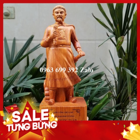 Tượng Trần Quốc Tuấn Trần Hưng Đạo bằng gỗ hương