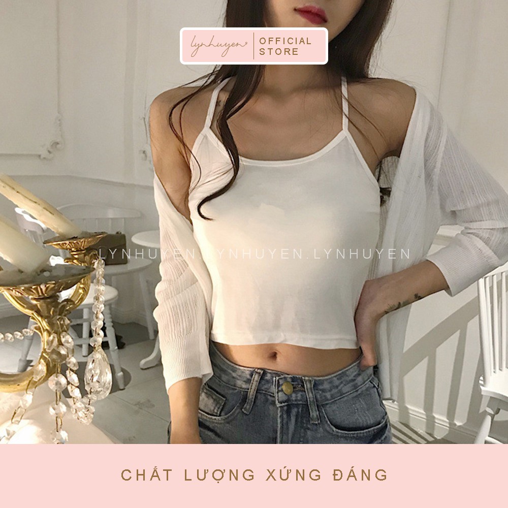 Áo 2 Dây Croptop Nữ Đẹp Chéo Lưng Lynhuyen - 3 Màu - A002