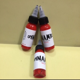 Mực xăm dynamic đỏ hồng red-2(30ml)100k/1 lọ mực bình dân