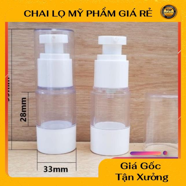 Chai Chiết Mĩ Phẩm ❤ RẺ VÔ ĐỊCH ❤ Chai nhựa xịt giọt hút chân không 15ml chiết mỹ phẩm , phụ kiện du lịch