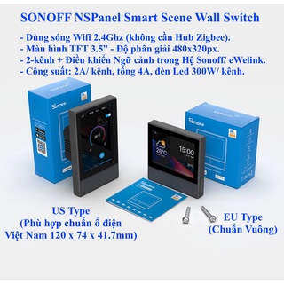 Mua Sonoff NSPanel  Công tắc kèm ngữ cảnh có màn hình  App eWelink.