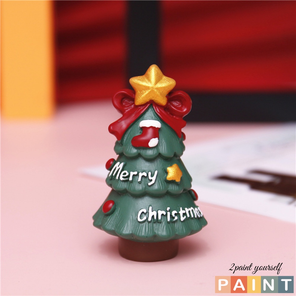 Mô hình noel trang trí tiểu cảnh giáng sinh, phụ kiện decor nội thất 4 cm