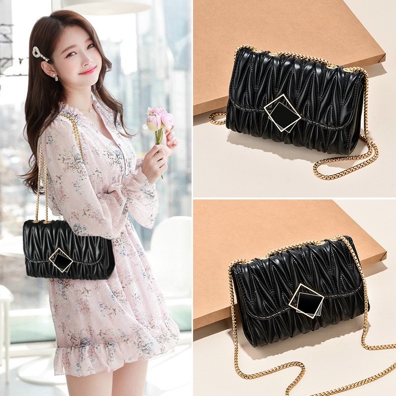 Túi Xách Nữ Đeo Chéo Thời Trang, Túi Nữ Khoá Vuông
