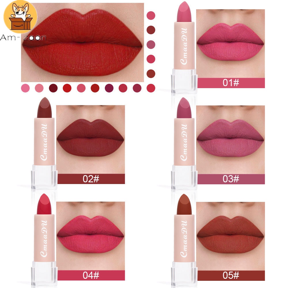 Son Môi Am-Z 15 Màu Tùy Chọn Giúp Dưỡng Ẩm Và Chống Thấm Nước Cao Cấp