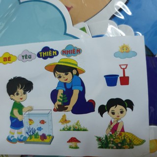 Tranh xốp các góc mầm non bằng decan