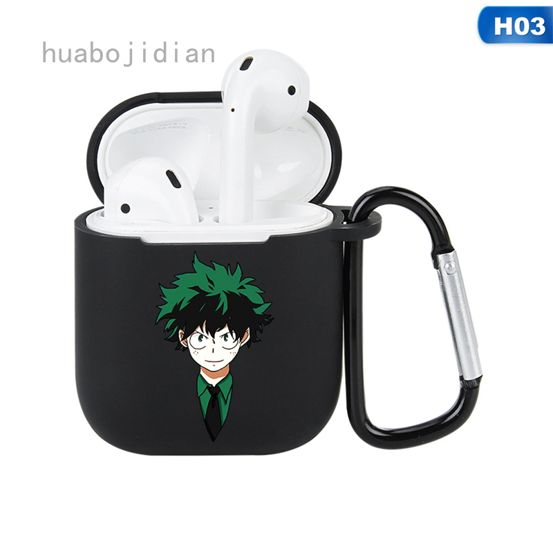 Vỏ bọc hộp đựng tai nghe bluetooth không dây Airpods 1/2 họa tiết anime My Hero Academia cho cả nam và nữ