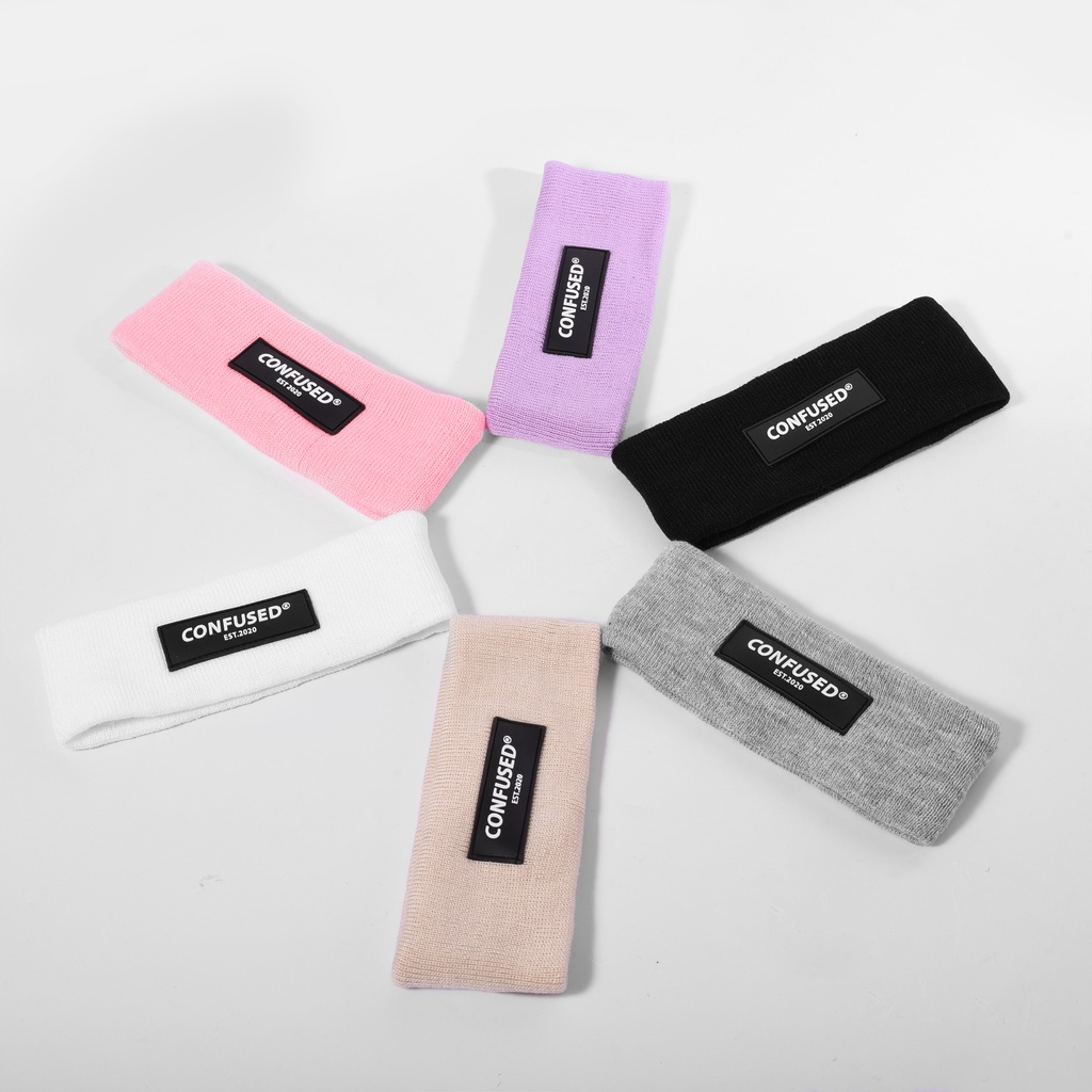 [HEADBAND] Băng Đô nam nữ localbrand CONFUSED, FORM dài CHẤT dày và mịn, phụ kiện đi chơi, tập thể dục (6 màu)