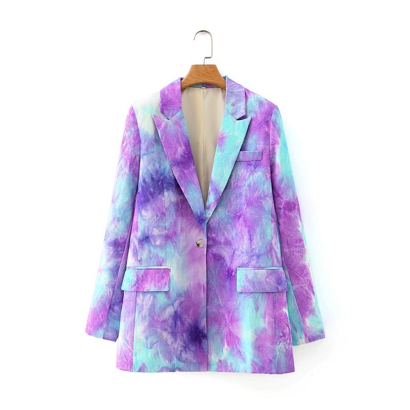 Áo khoác dáng blazer chất liệu nhung loang màu hàng Zara xuất xịn mẫu mới 2022