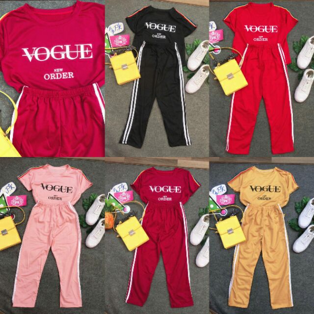 Set thể thao phối viền bảy màu