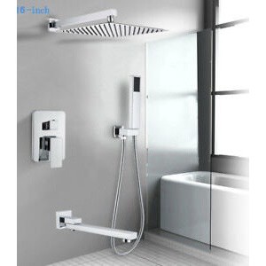 Sen cây tắm âm tường nóng lạnh đồng mạ (thanh lý nghỉ bán) Sen âm tường đồng mạ bát sen 25cm
