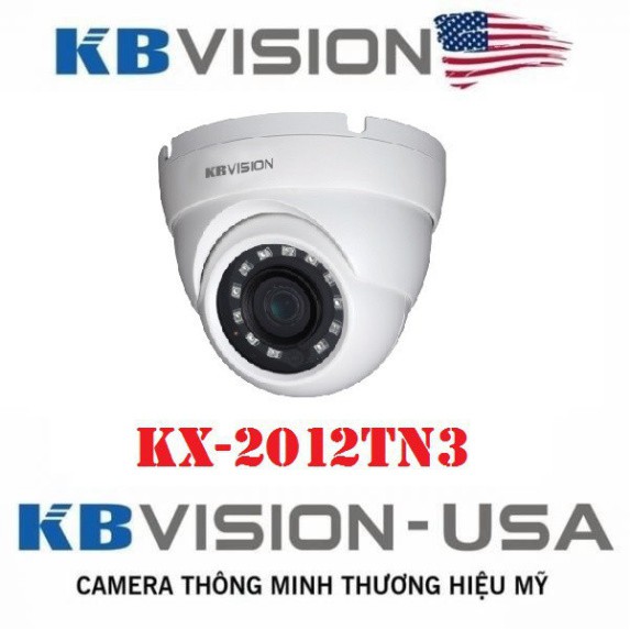 {Giá HỦY DIỆT} Camera IP Dome Hồng Ngoại  KBVISION KX-A2012TN3 2.0 MP có dây  - Bảo hành chính hãng 2 năm