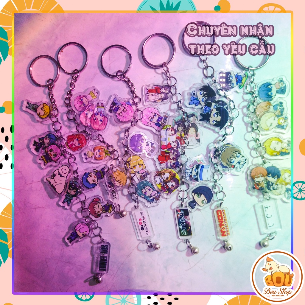 Móc khóa dây Acrylic Anime - Game - Idol theo yêu cầu