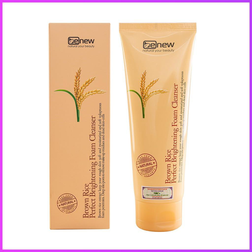 Sữa rửa mặt trắng da mầm Gạo - Benew Brown Rice Brightening 160ml ( làm sạch, trắng da , cấp ẩm )