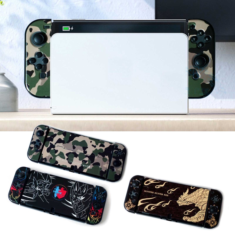 Vỏ Bọc Bảo Vệ Bằng Nhựa Chống Bụi Màu Trắng Đen Cho Tay Cầm Điều Khiển Chơi Game Switch OLED