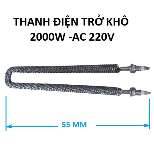 Thanh Điện Trở Khô Cánh Tản Nhiệt_2000w-AC220V - Thanh nhiệt lò bánh mỳ, lò sấy