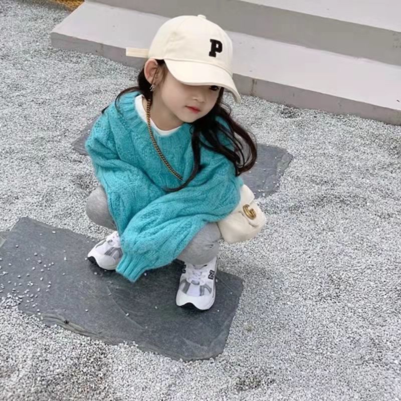 Áo sweater dày cổ tròn thiết kế thời trang phong cách Hàn Quốc dành cho bé gái
