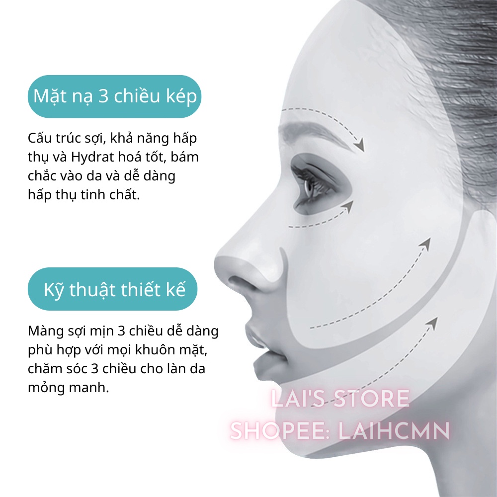 Mặt Nạ Nâng Cơ Mặt Images Collagen Tender Thiết Kế 3D Giúp Nâng Và Săn Chắc Khuôn Mặt Chữ V Dưỡng Ẩm, Trắng Sáng Da